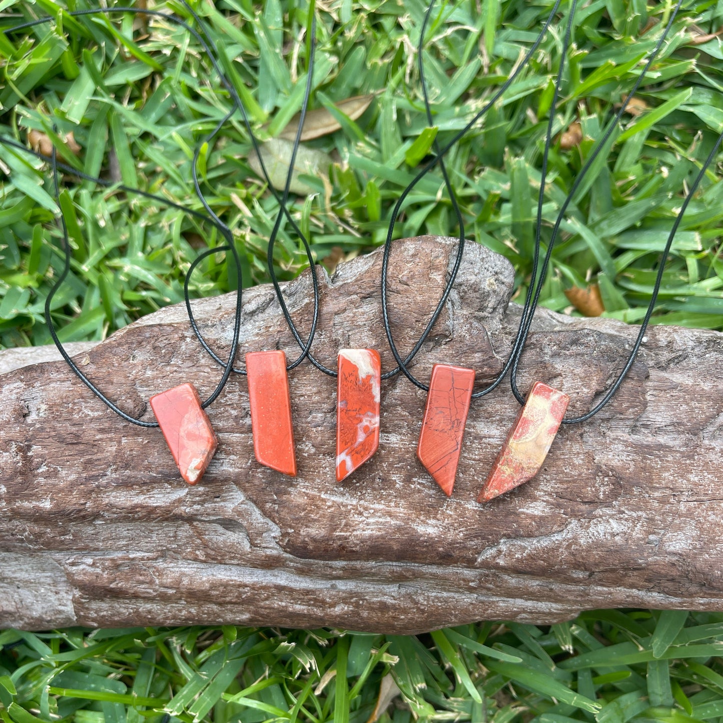 natural red stone pendant 