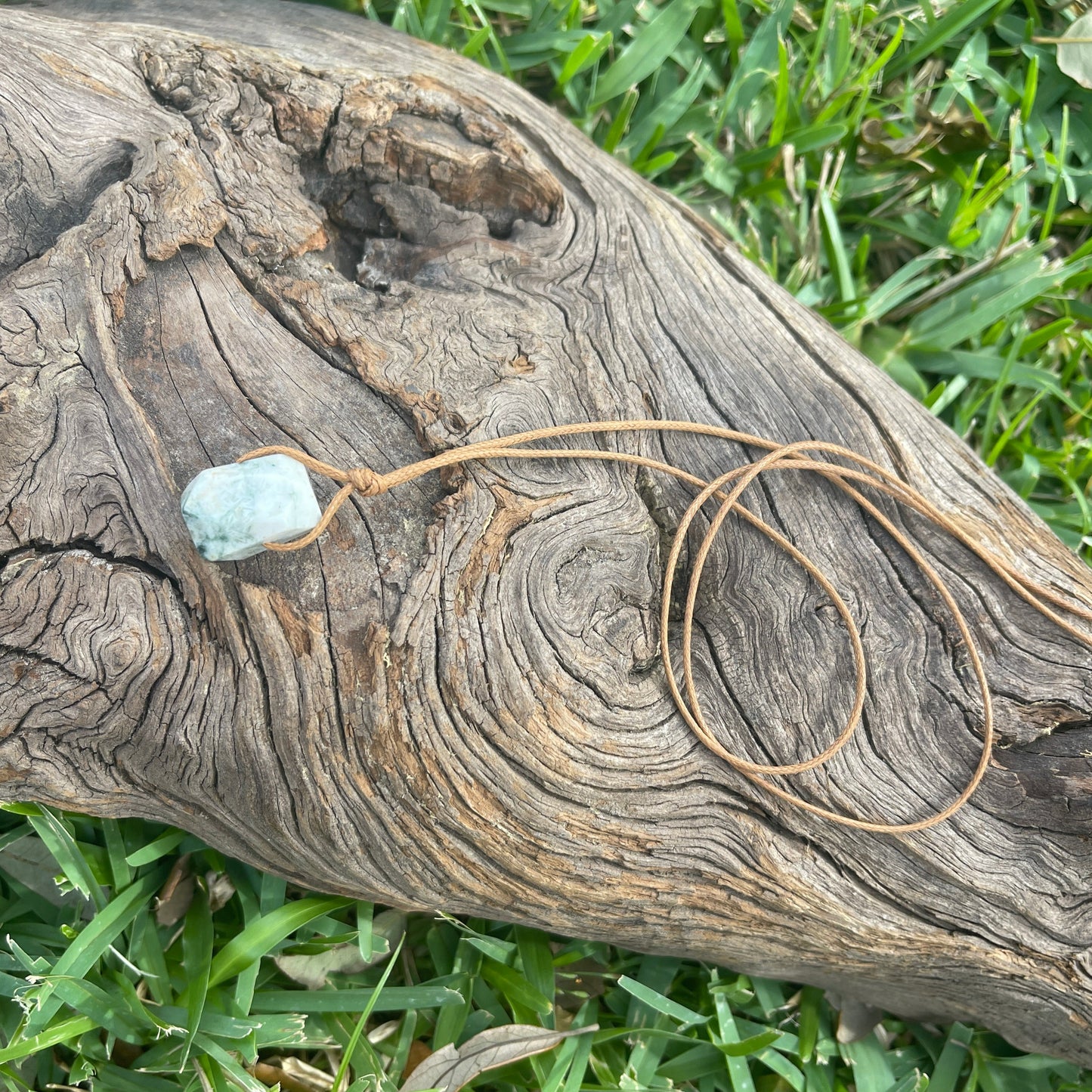 "Terraform" Tree Agate Nugget Crystal Necklace