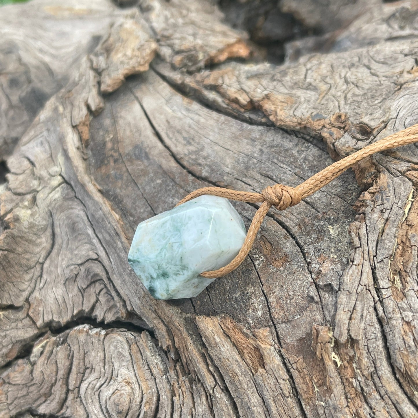 "Terraform" Tree Agate Nugget Crystal Necklace