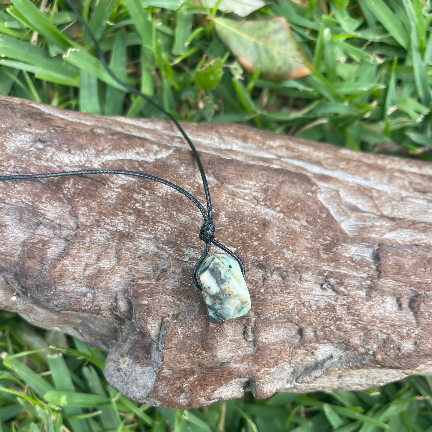 "Terraform" Tree Agate Nugget Crystal Necklace