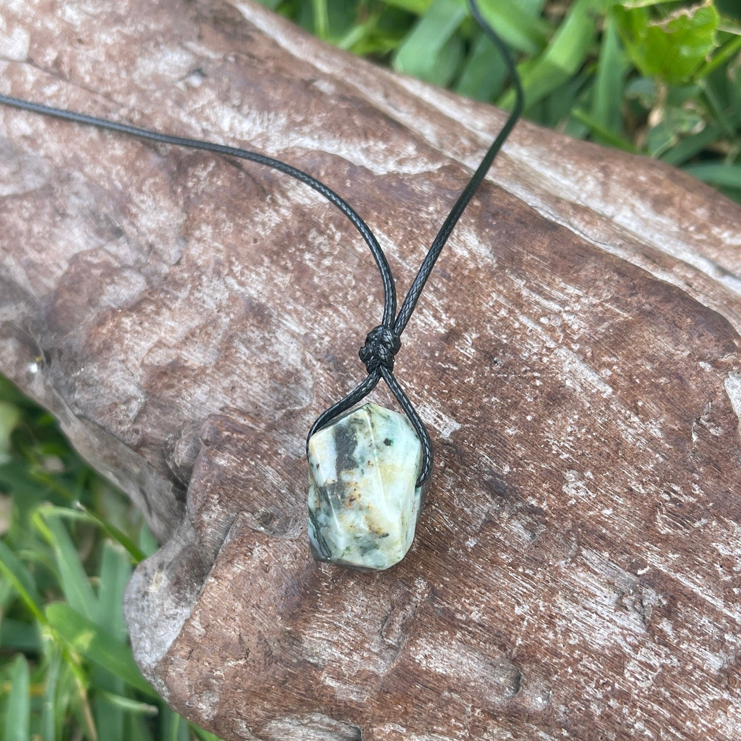 "Terraform" Tree Agate Nugget Crystal Necklace