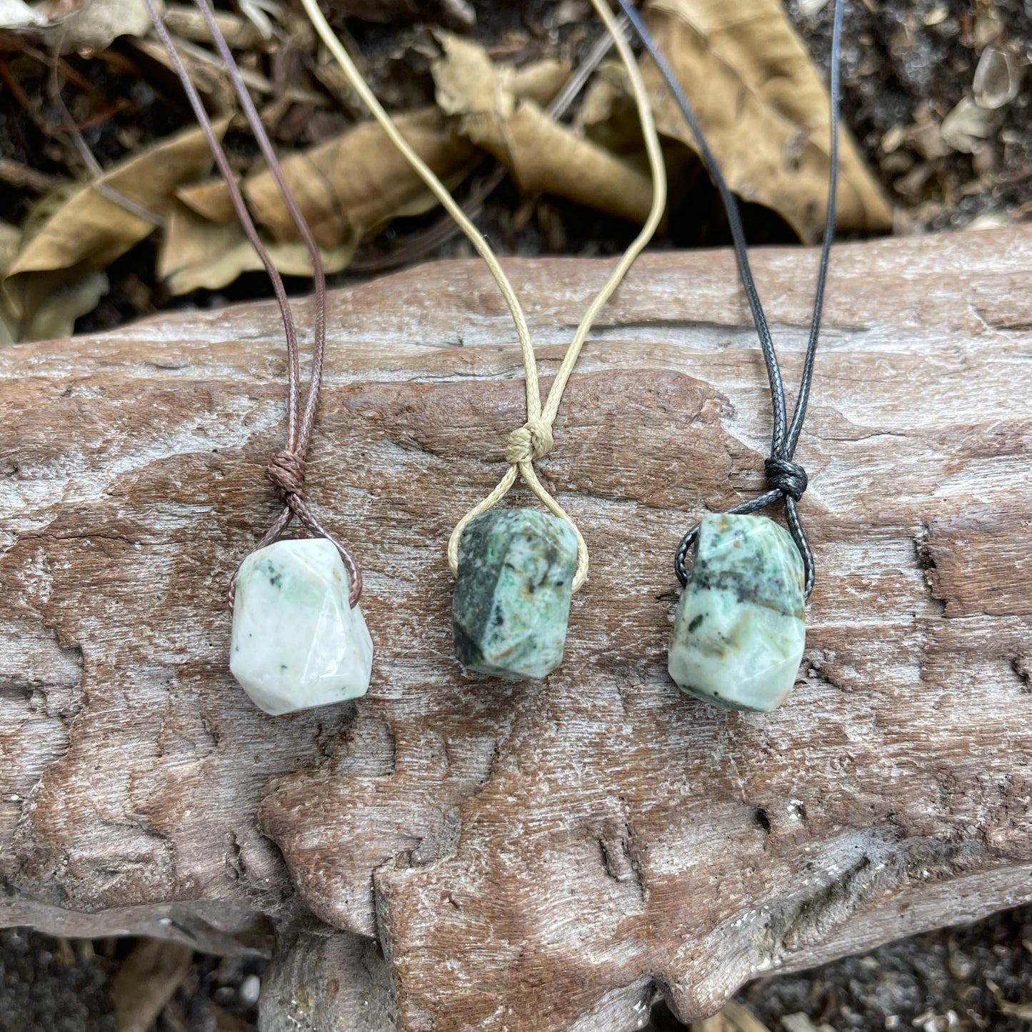 "Terraform" Tree Agate Nugget Crystal Necklace