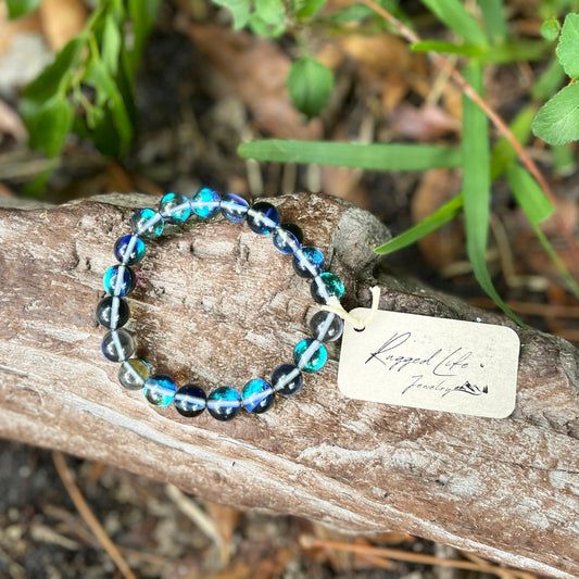 blue dark royal bead bracelet