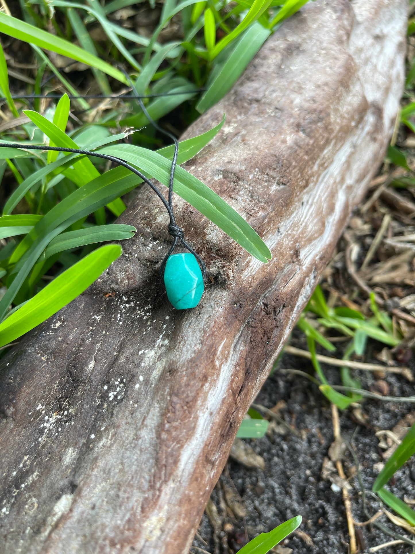 Teal Malaysian Jade Nugget Necklace