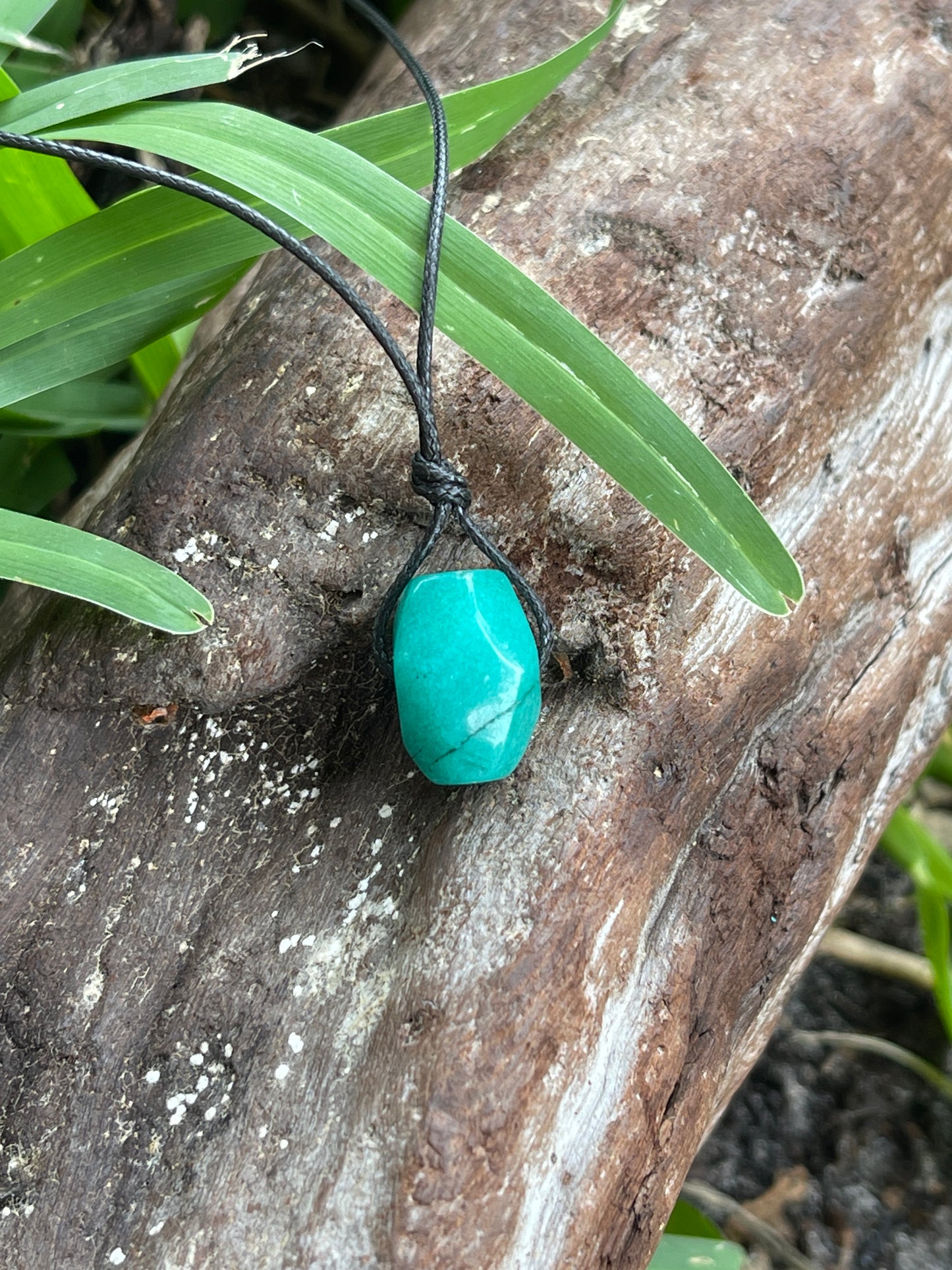 Teal Malaysian Jade Nugget Necklace