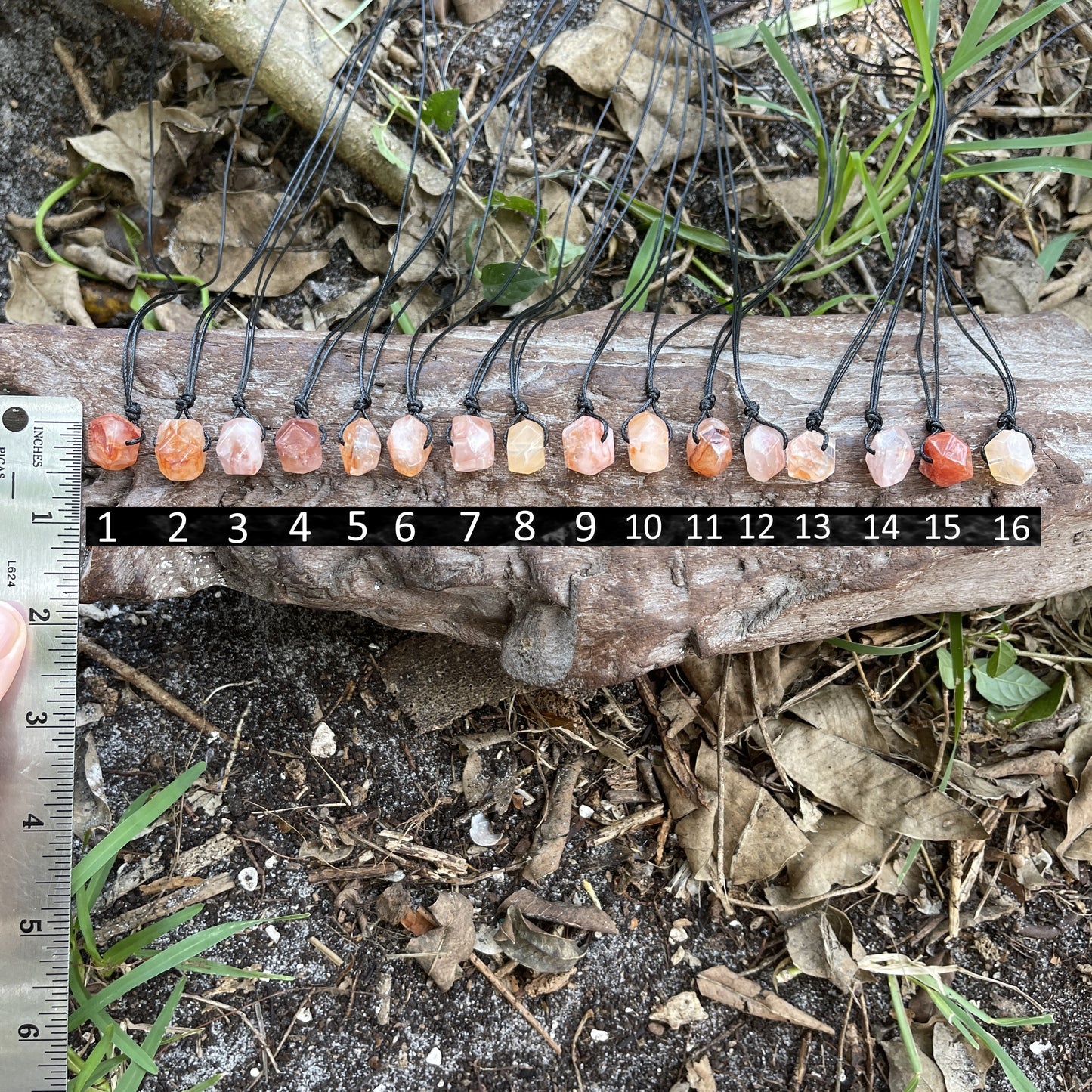 "Time to Bloom" Strawberry Hematoid Quartz Crystal Necklace