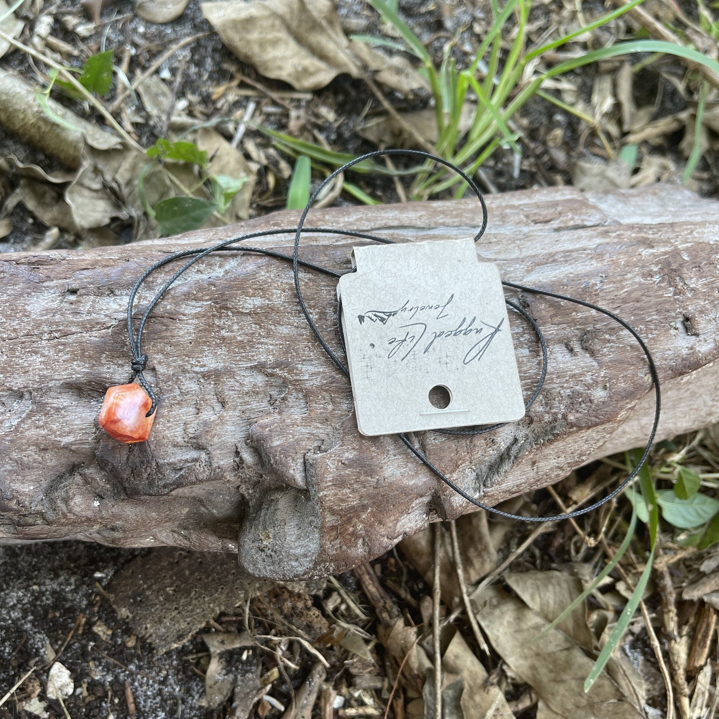 "Time to Bloom" Strawberry Hematoid Quartz Crystal Necklace