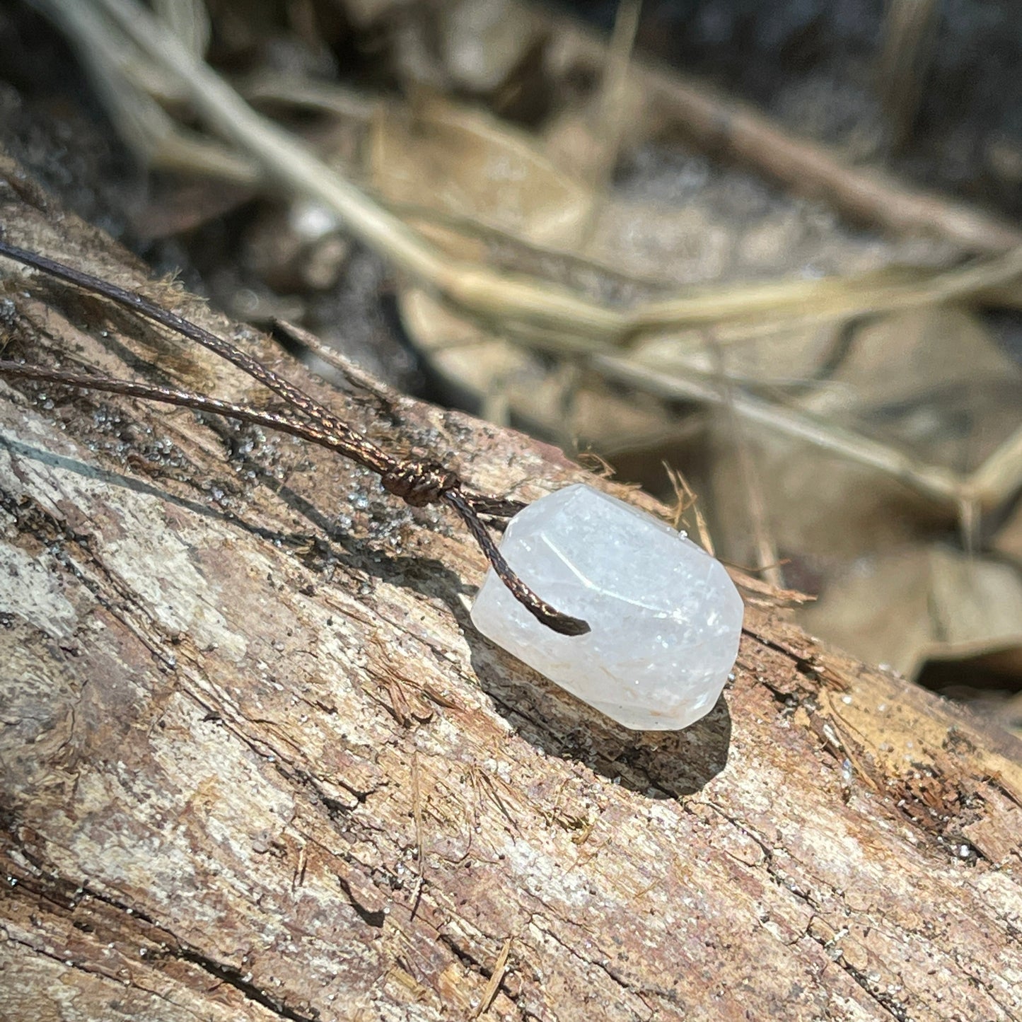 "Time to Bloom" Strawberry Hematoid Quartz Crystal Necklace