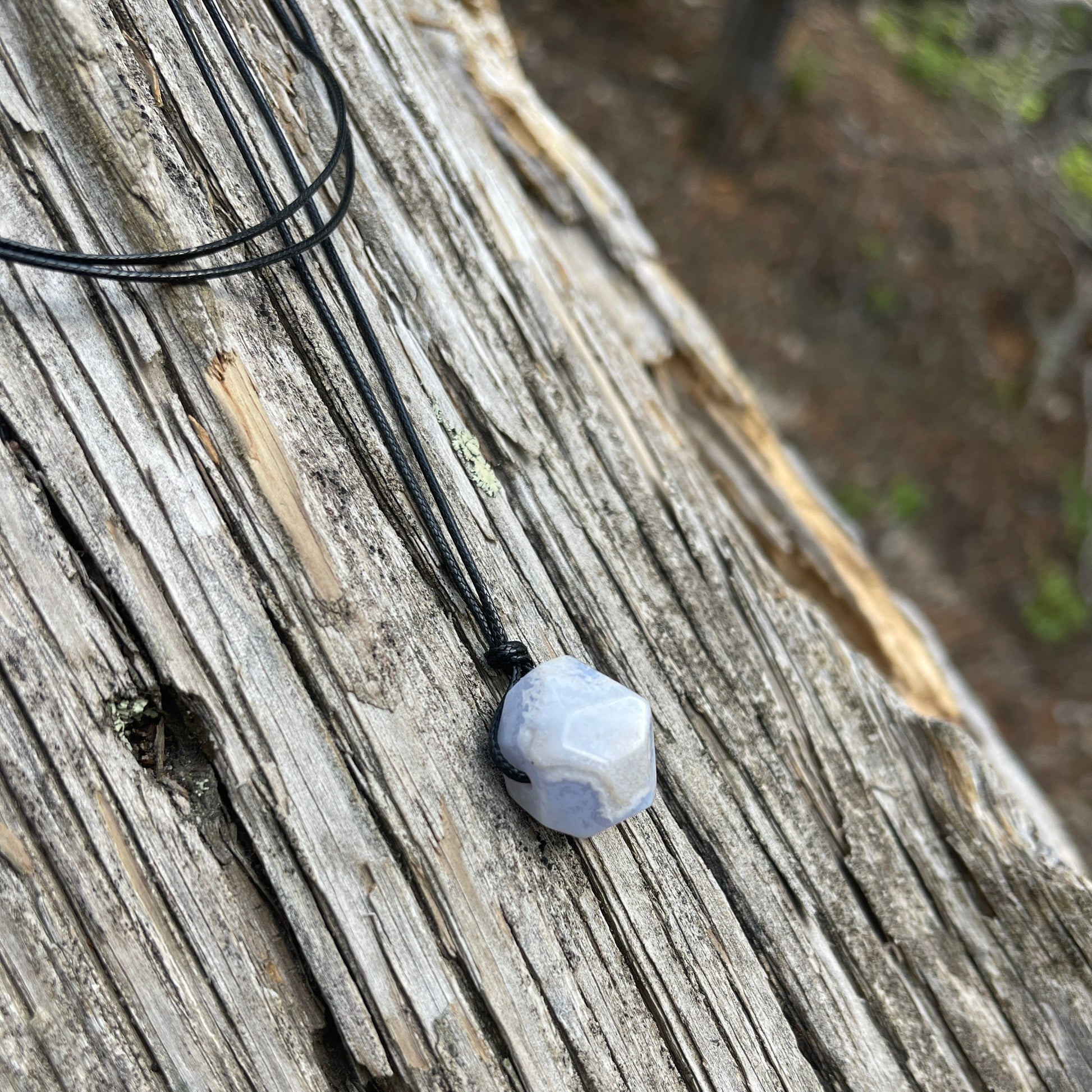 blue chalcedony pendant