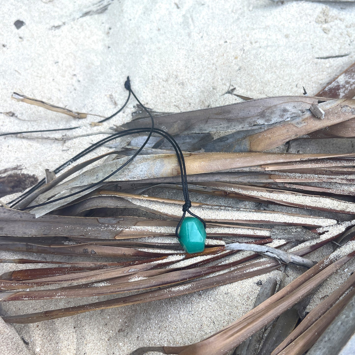 Teal Malaysian Jade Nugget Necklace