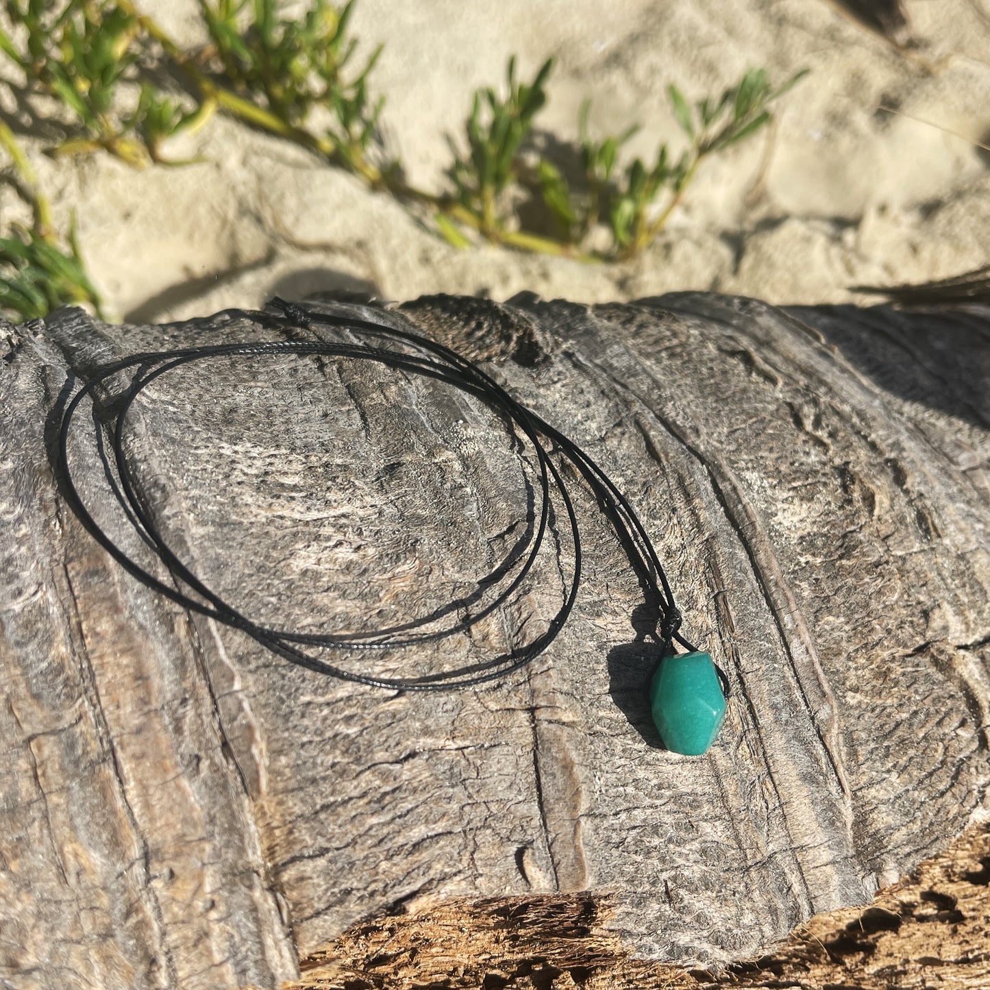 Teal Malaysian Jade Nugget Necklace