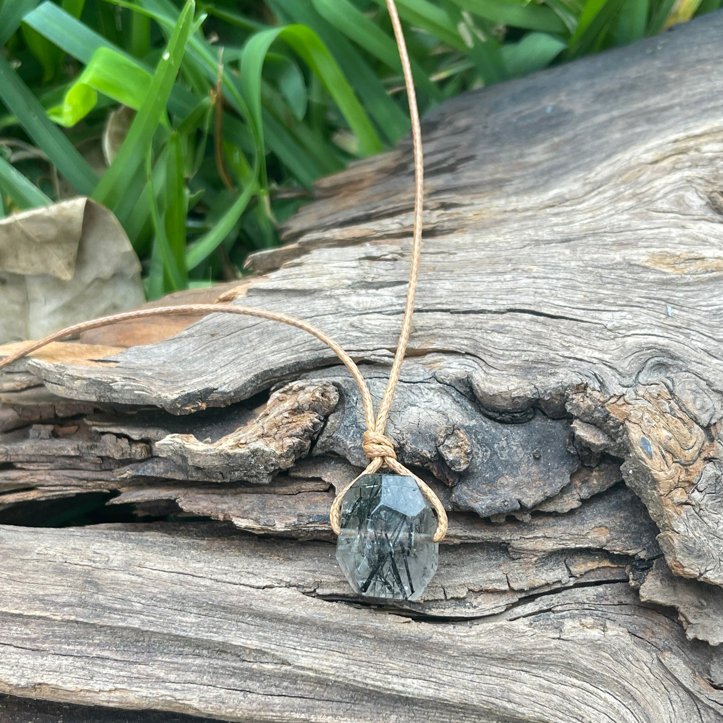 "Lucid Night" Black Rutilated Tourmalated Quartz Necklace