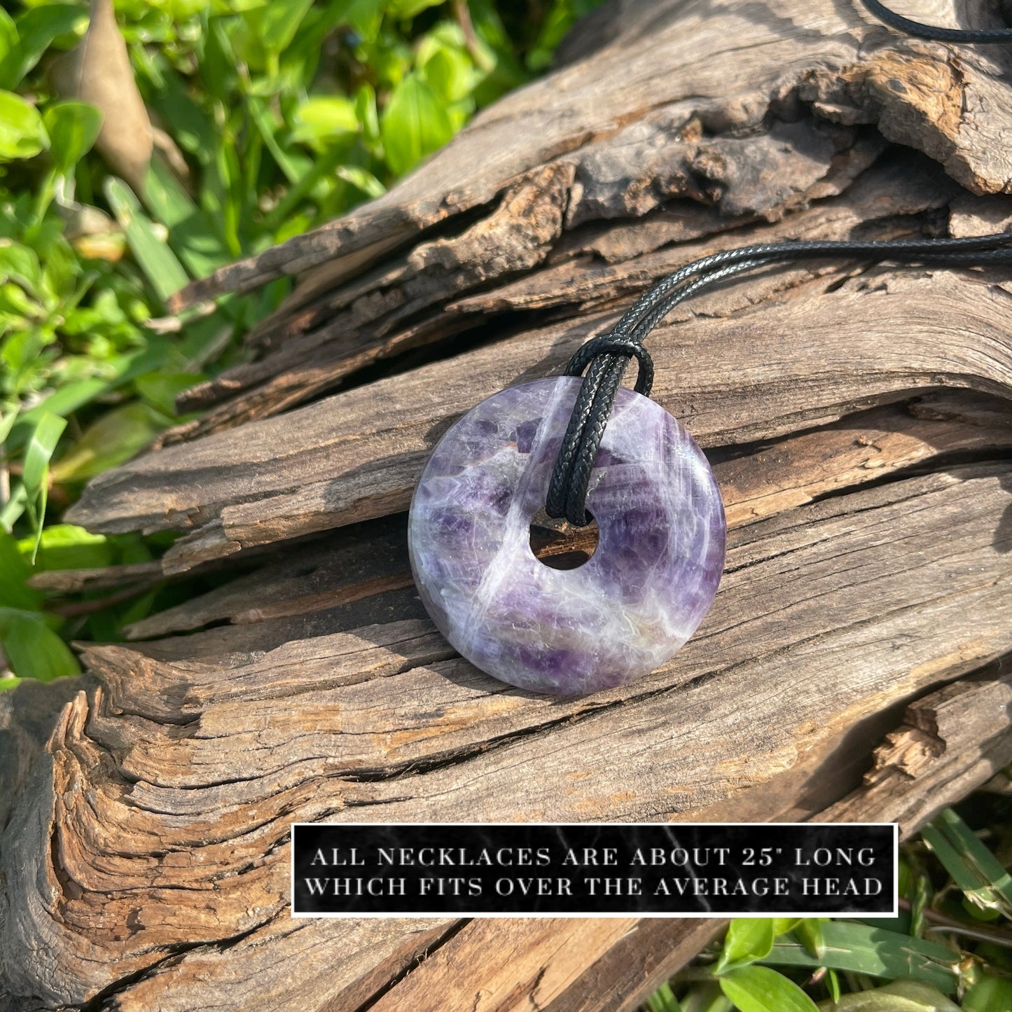 "Life-Force" Chevron Amethyst Donut Necklace