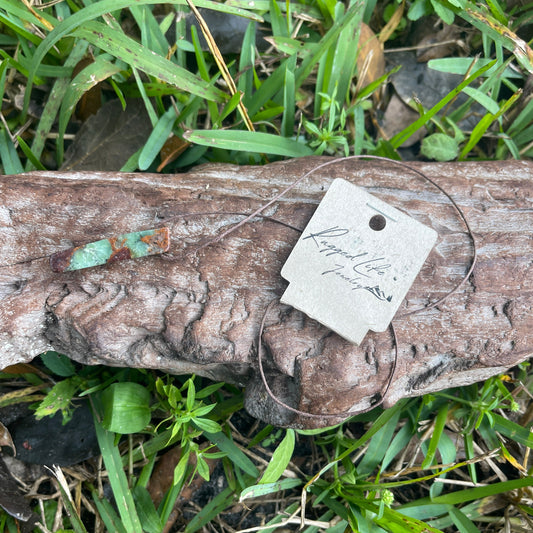 "Paradise" Natural Chocolate Chrysoprase Slab Necklace