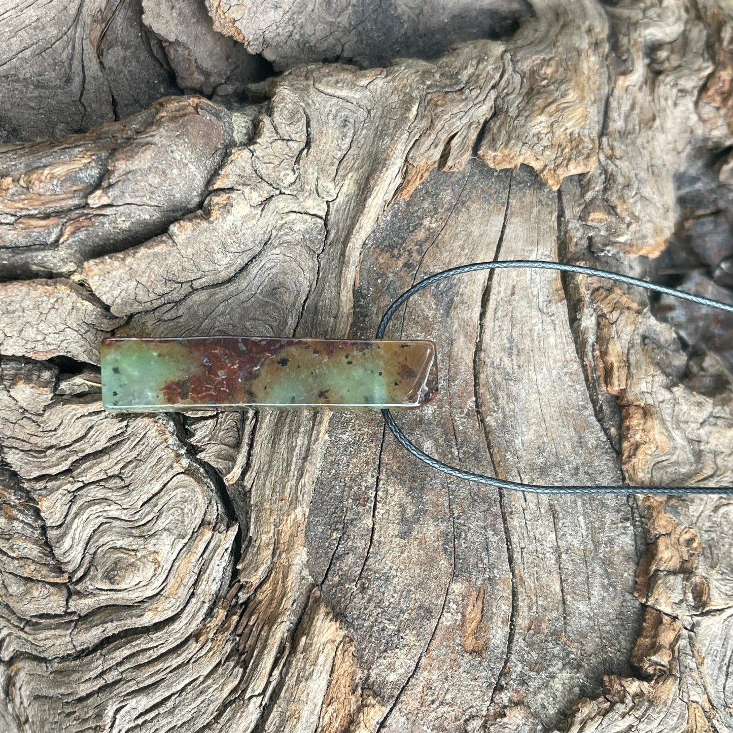 "Paradise" Natural Chocolate Chrysoprase Slab Necklace