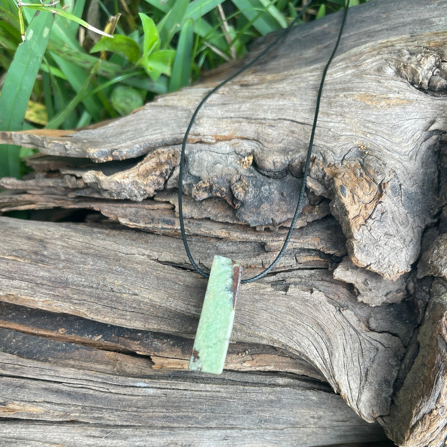 "Paradise" Natural Chocolate Chrysoprase Slab Necklace