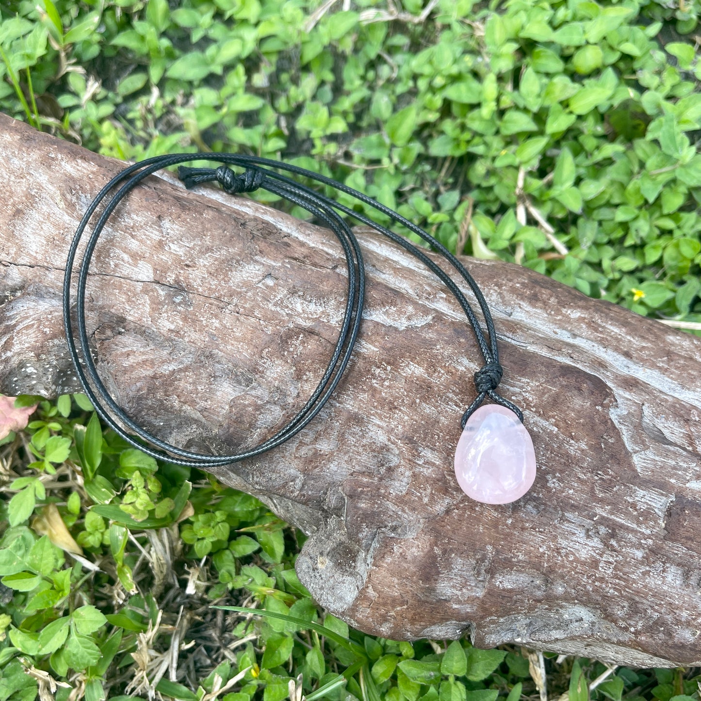 "Heaven's Dew" Pink Rose Quartz Necklace