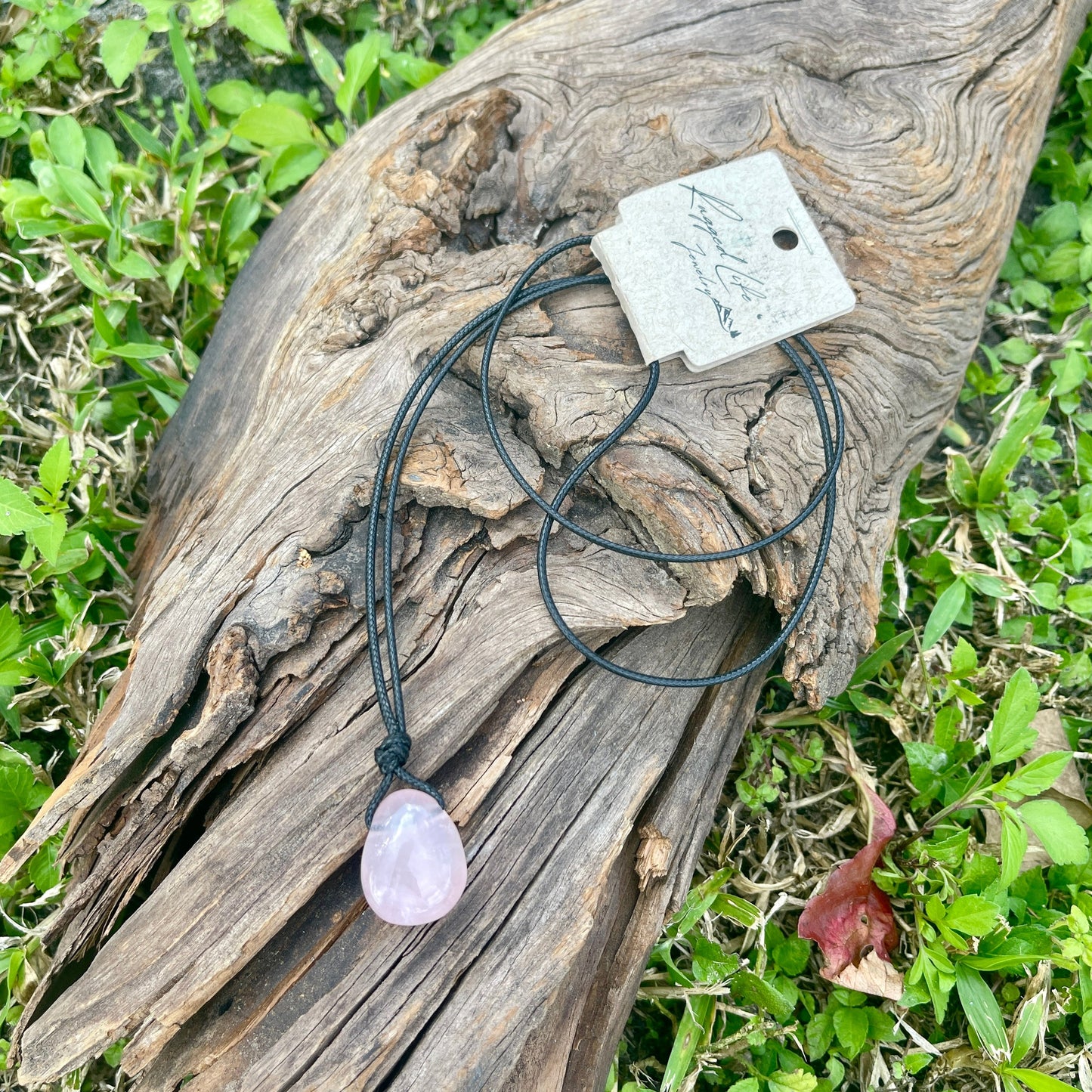 "Heaven's Dew" Pink Rose Quartz Necklace