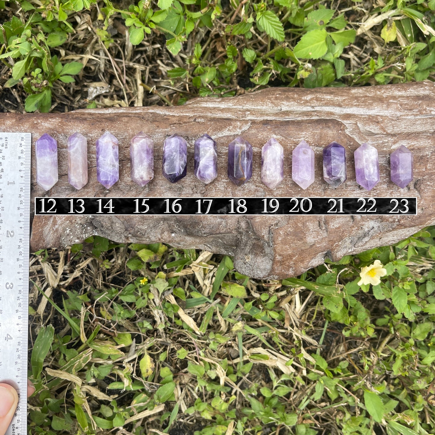 "Finding Eden" Chevron Purple Amethyst Cotton Necklace