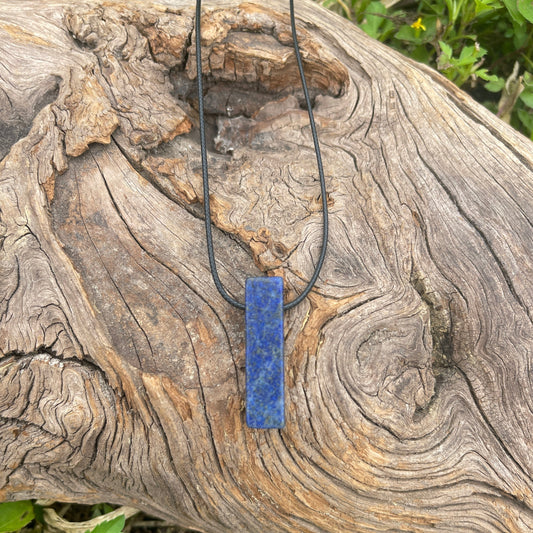 blue lapis lazuli slab stone stick