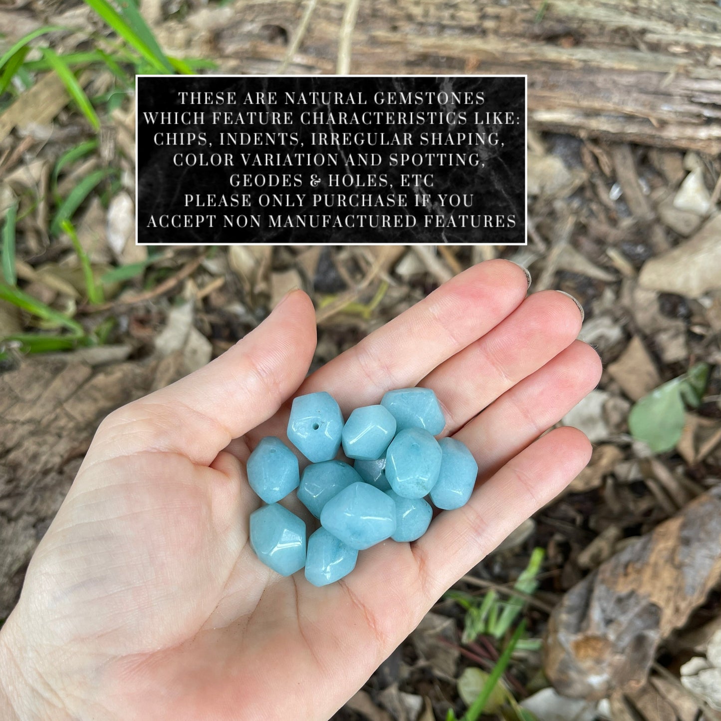 "Ella" Baby Blue Malaysian Jade Nugget Necklace