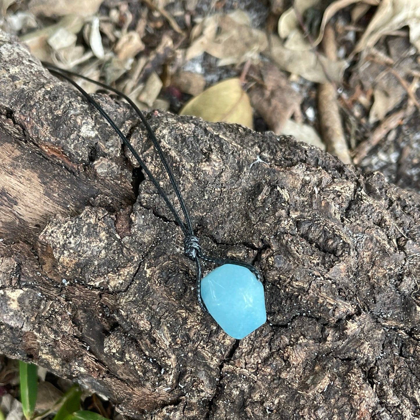 "Ella" Baby Blue Malaysian Jade Nugget Necklace