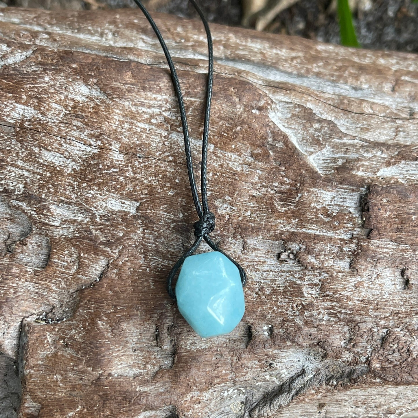 "Ella" Baby Blue Malaysian Jade Nugget Necklace