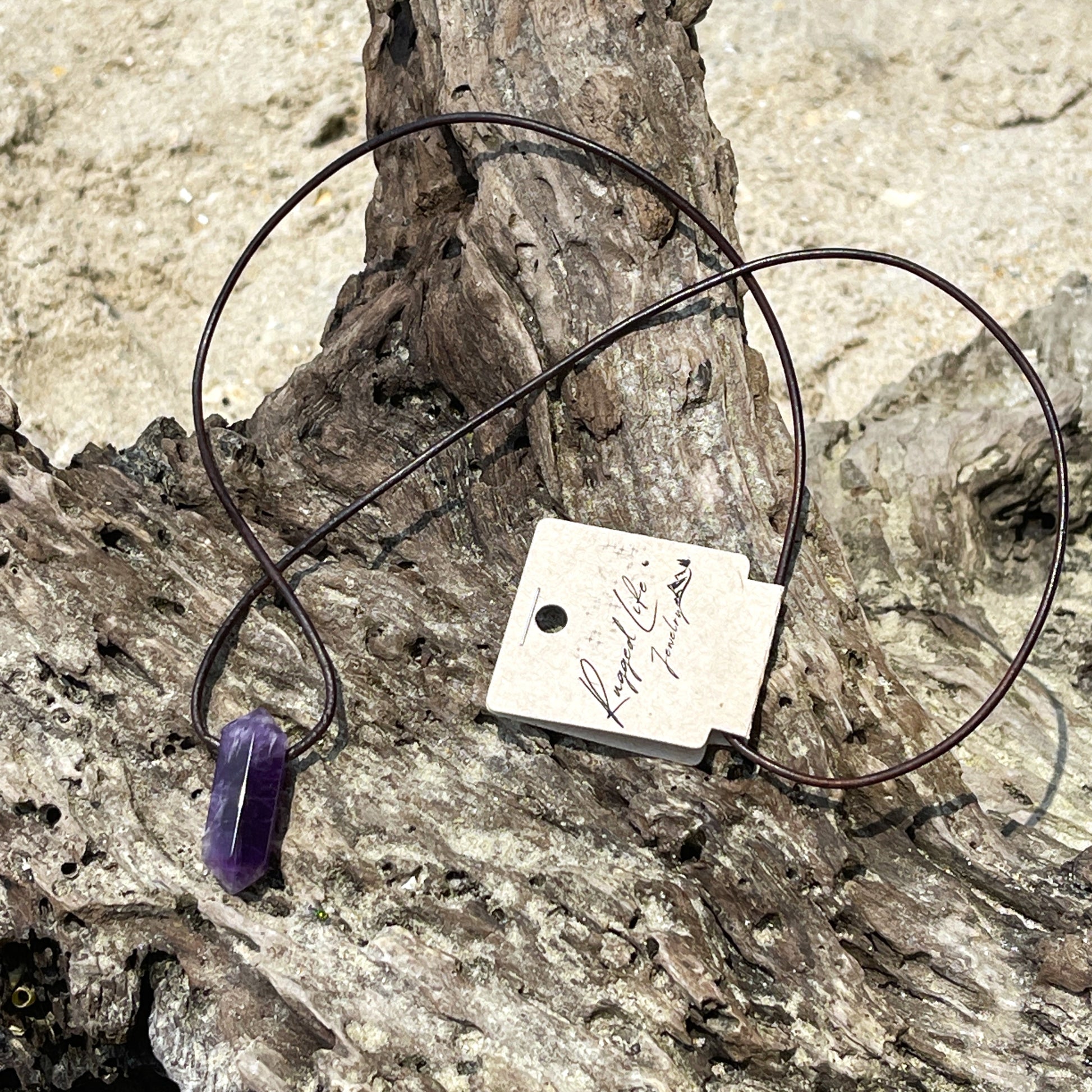 Graduated amethyst necklace