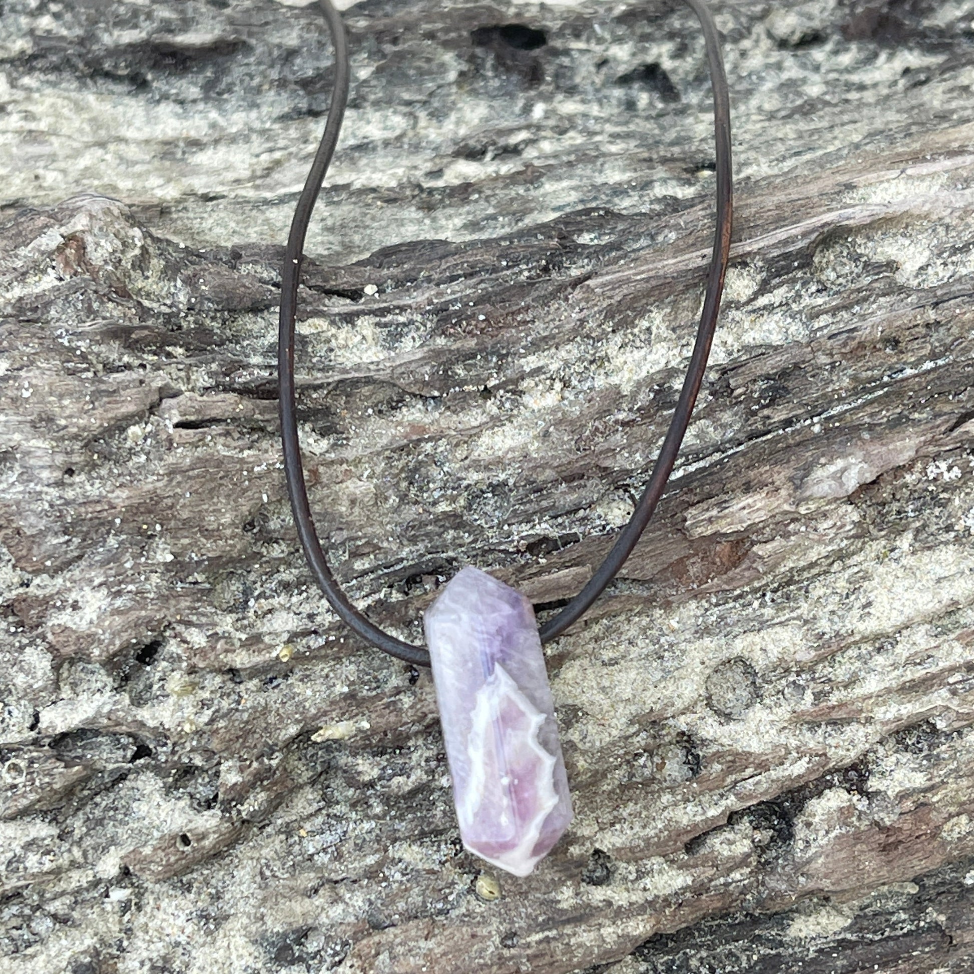 Purple stone necklace