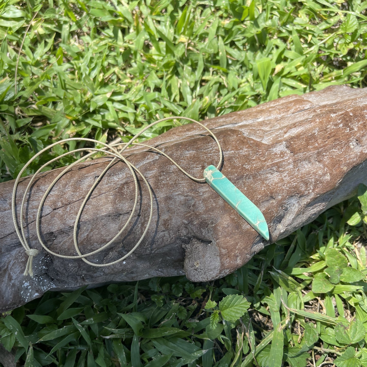 "The Professor" Imperial Green Jasper On Waxed Cotton