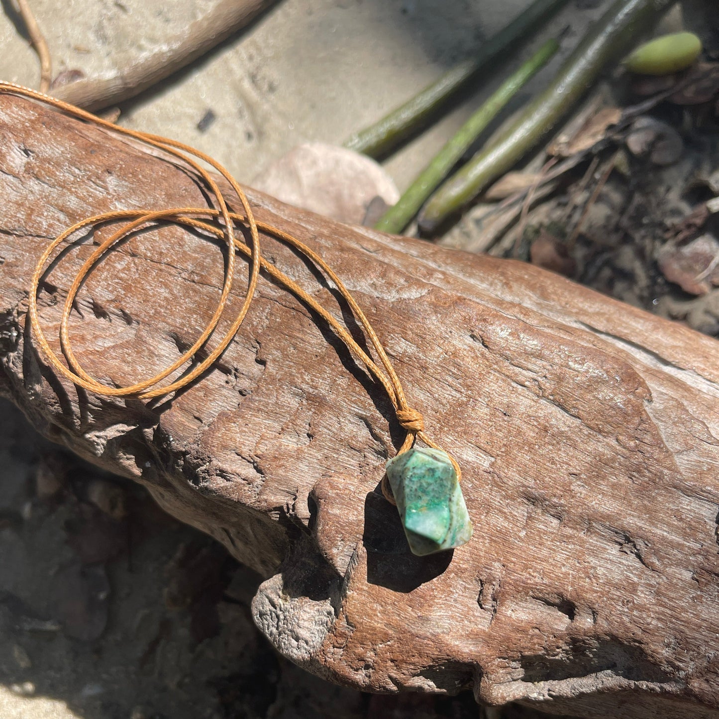 "Terraform" Tree Agate Nugget Crystal Necklace