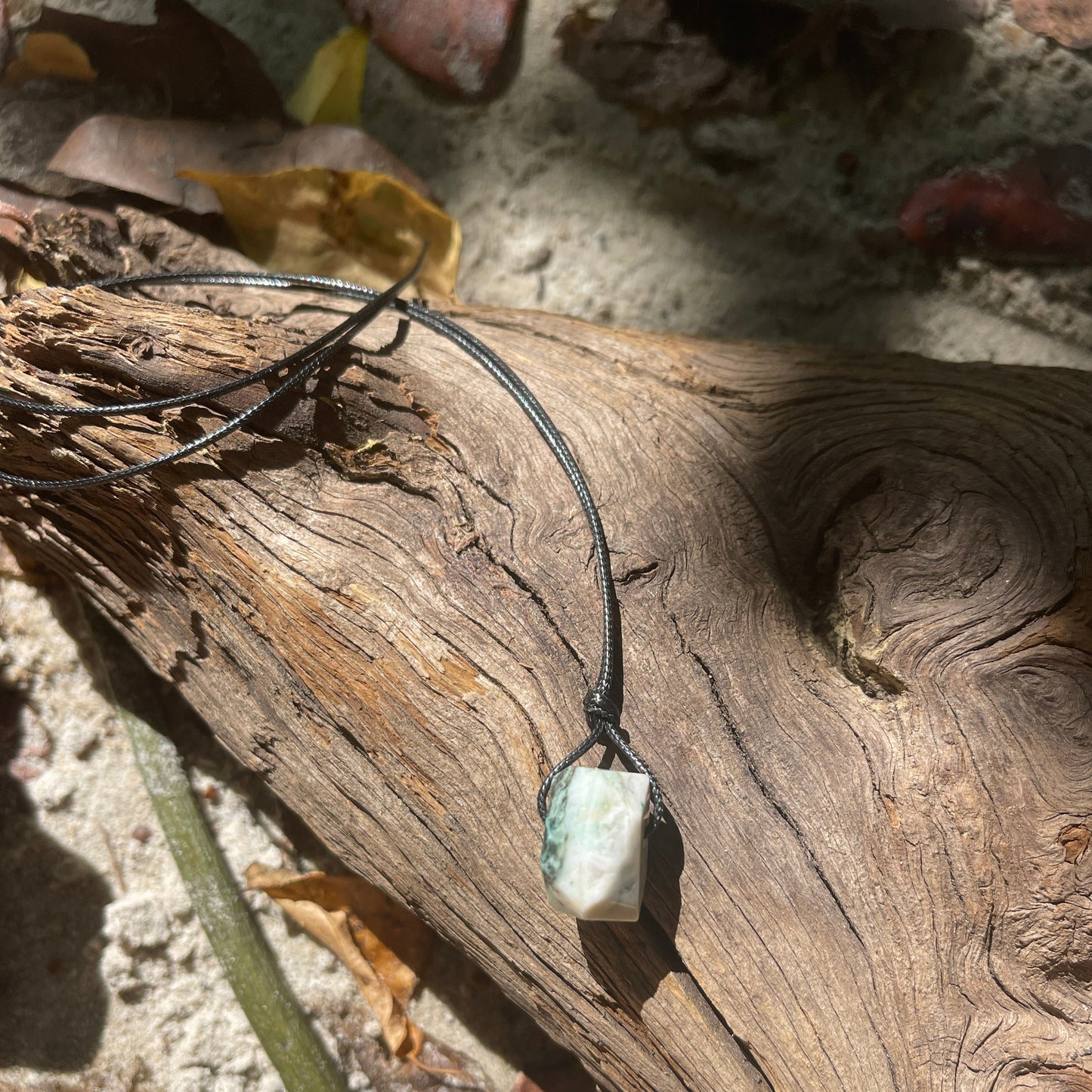 "Terraform" Tree Agate Nugget Crystal Necklace