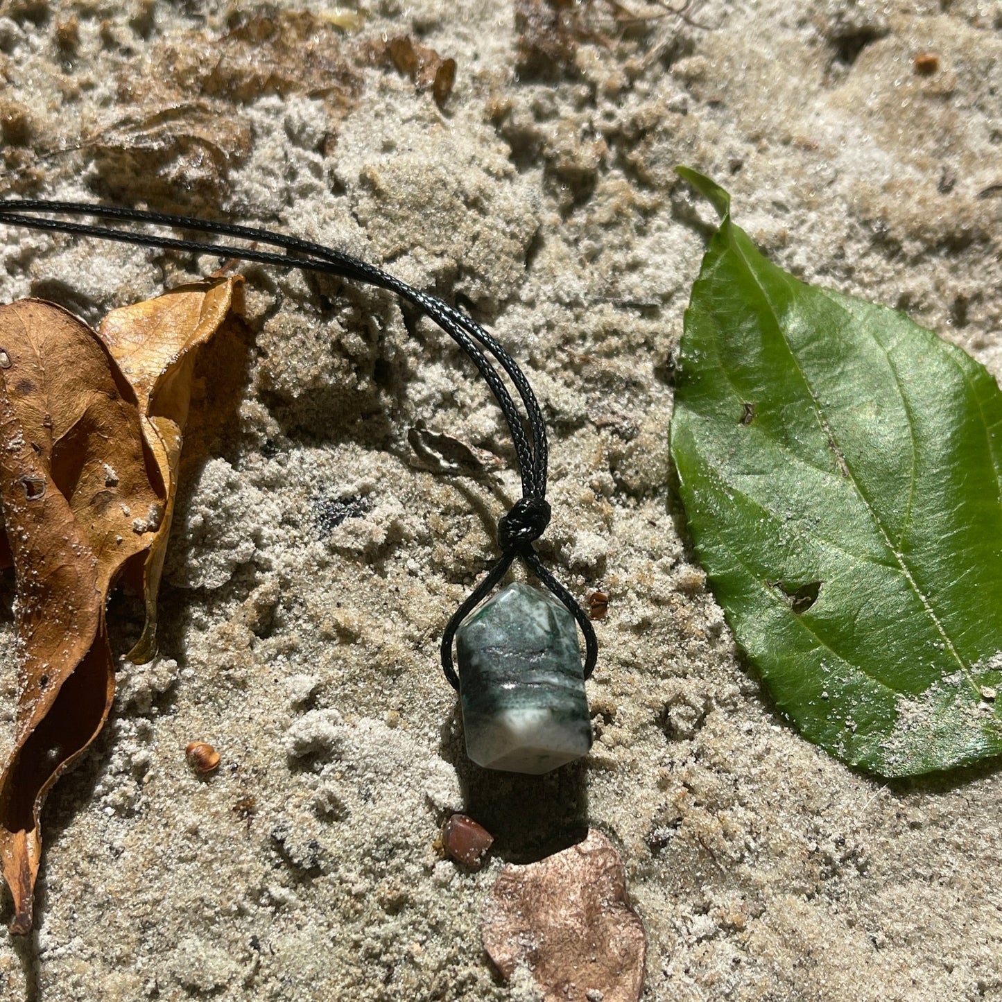 "Terraform" Tree Agate Nugget Crystal Necklace