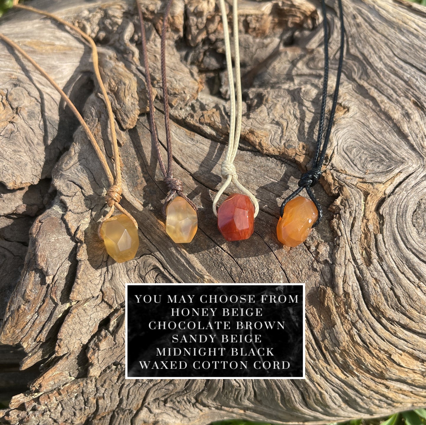 "The Pharoah" Fire Carnelian Small Crystal Necklace