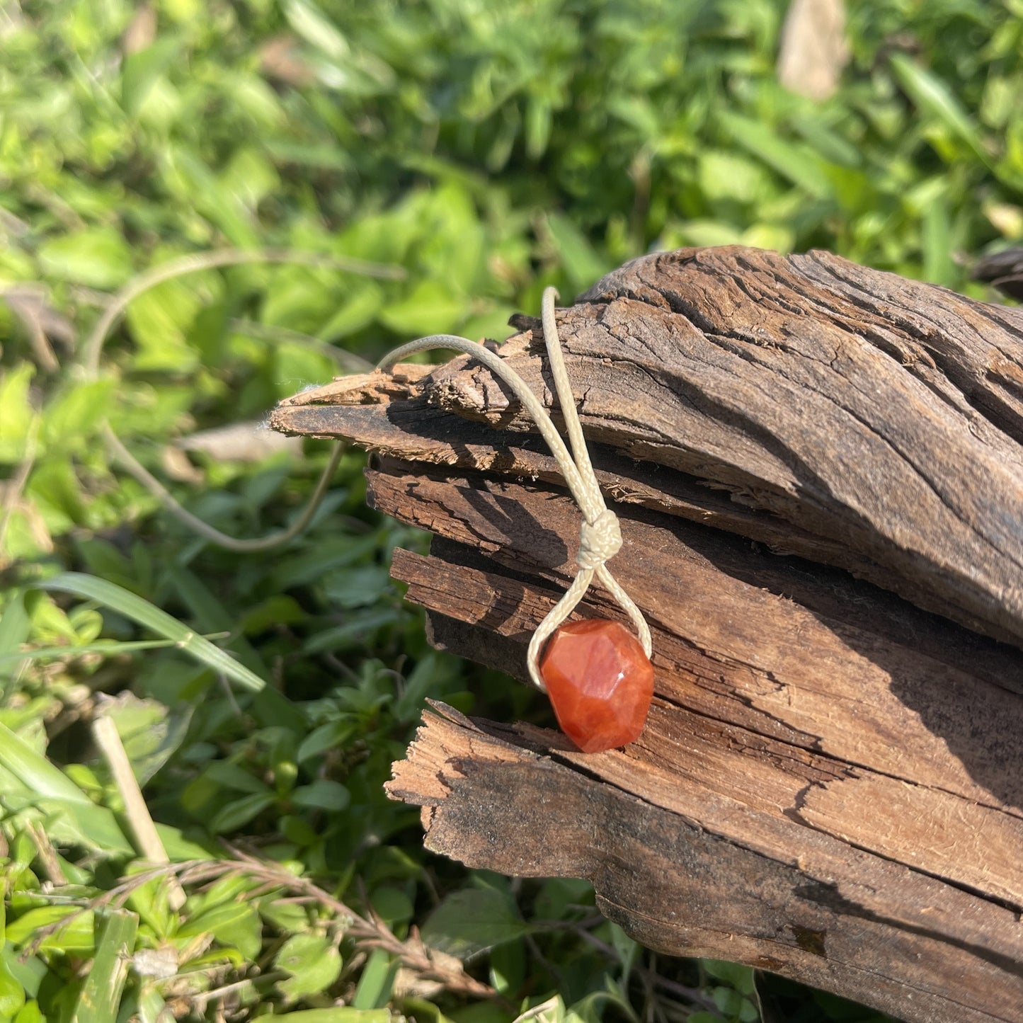 "The Pharoah" Fire Carnelian Small Crystal Necklace