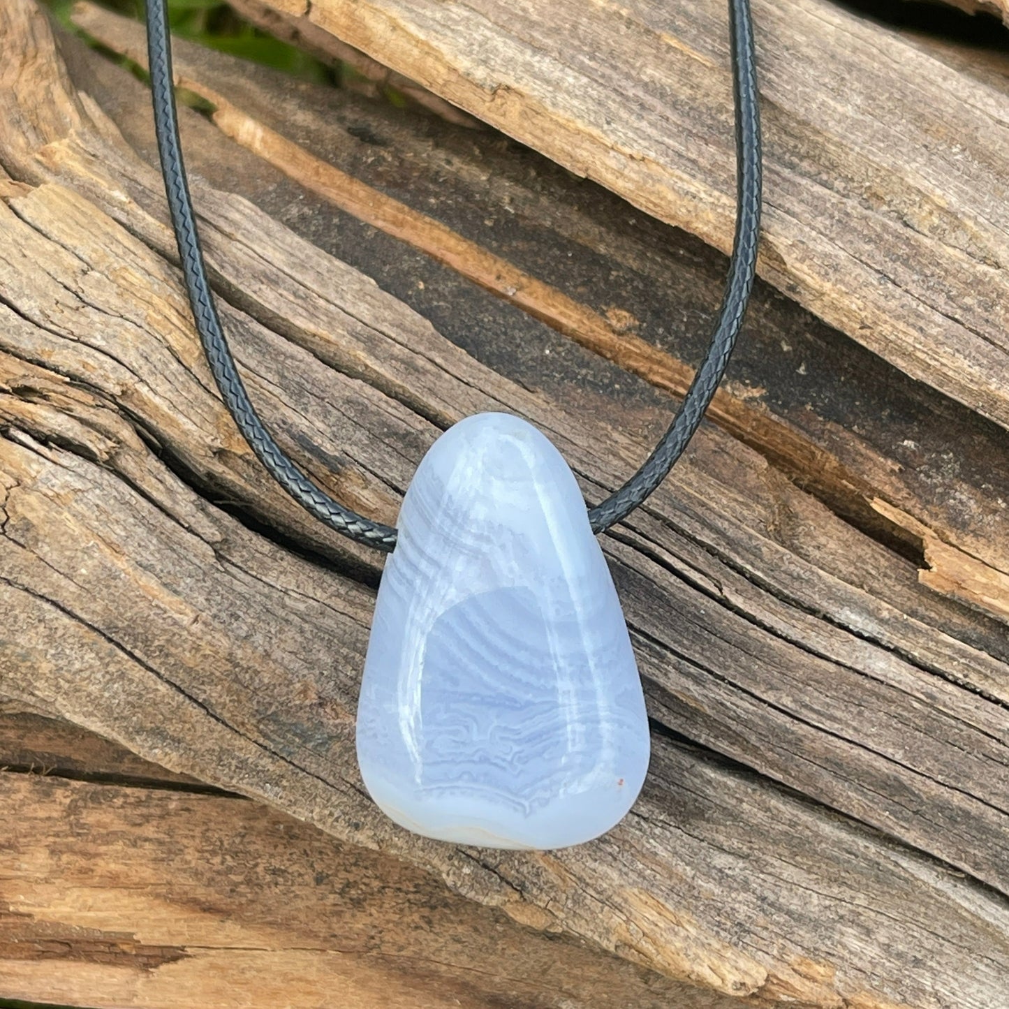 "Ascension"  Blue Lace Agate Chalcedony Necklace