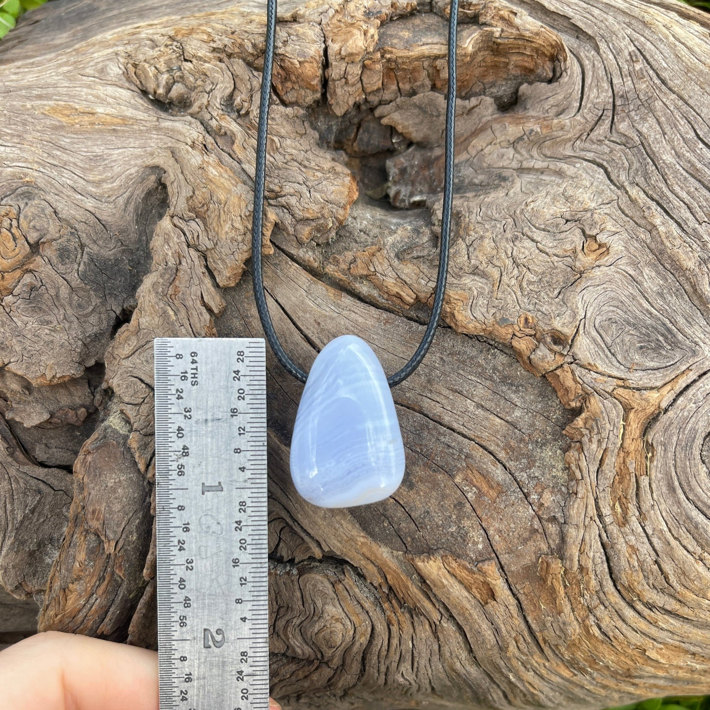 "Ascension"  Blue Lace Agate Chalcedony Necklace