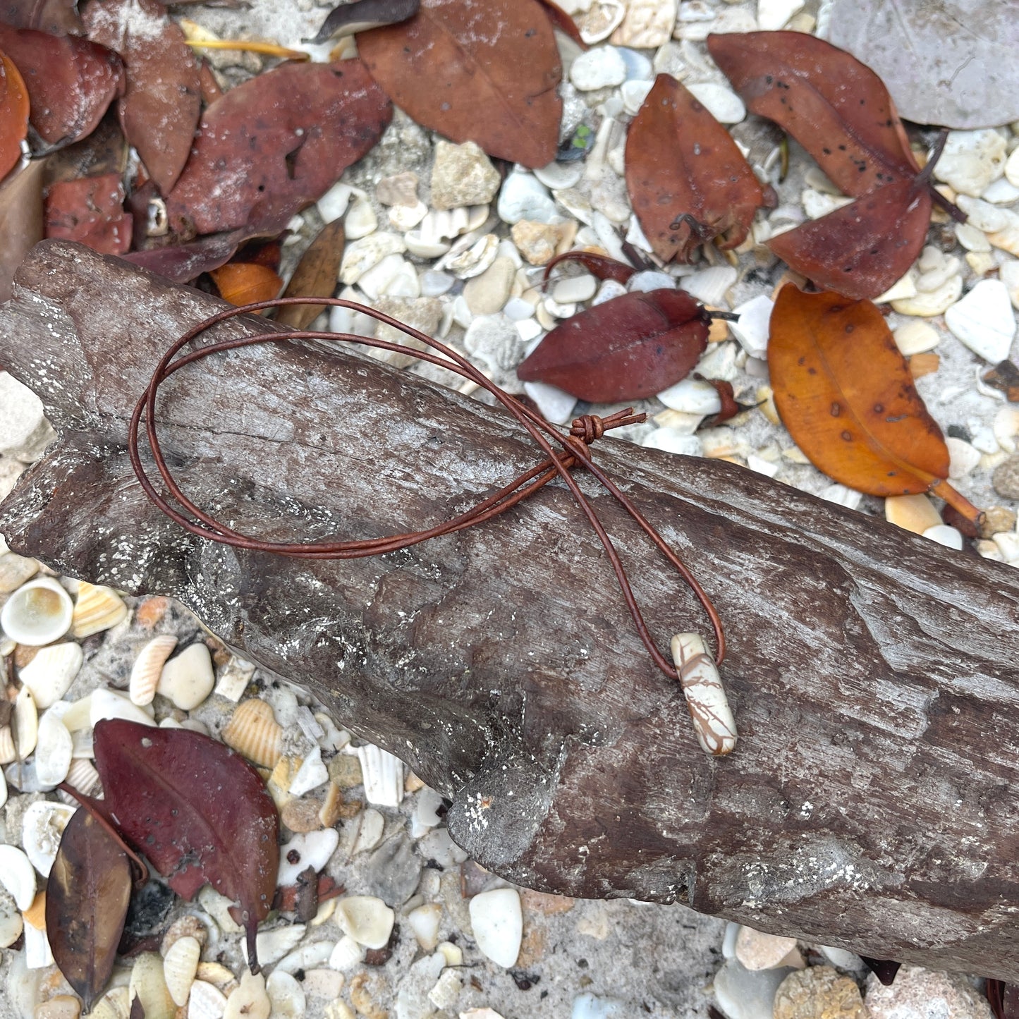 small natural crystal stone necklace