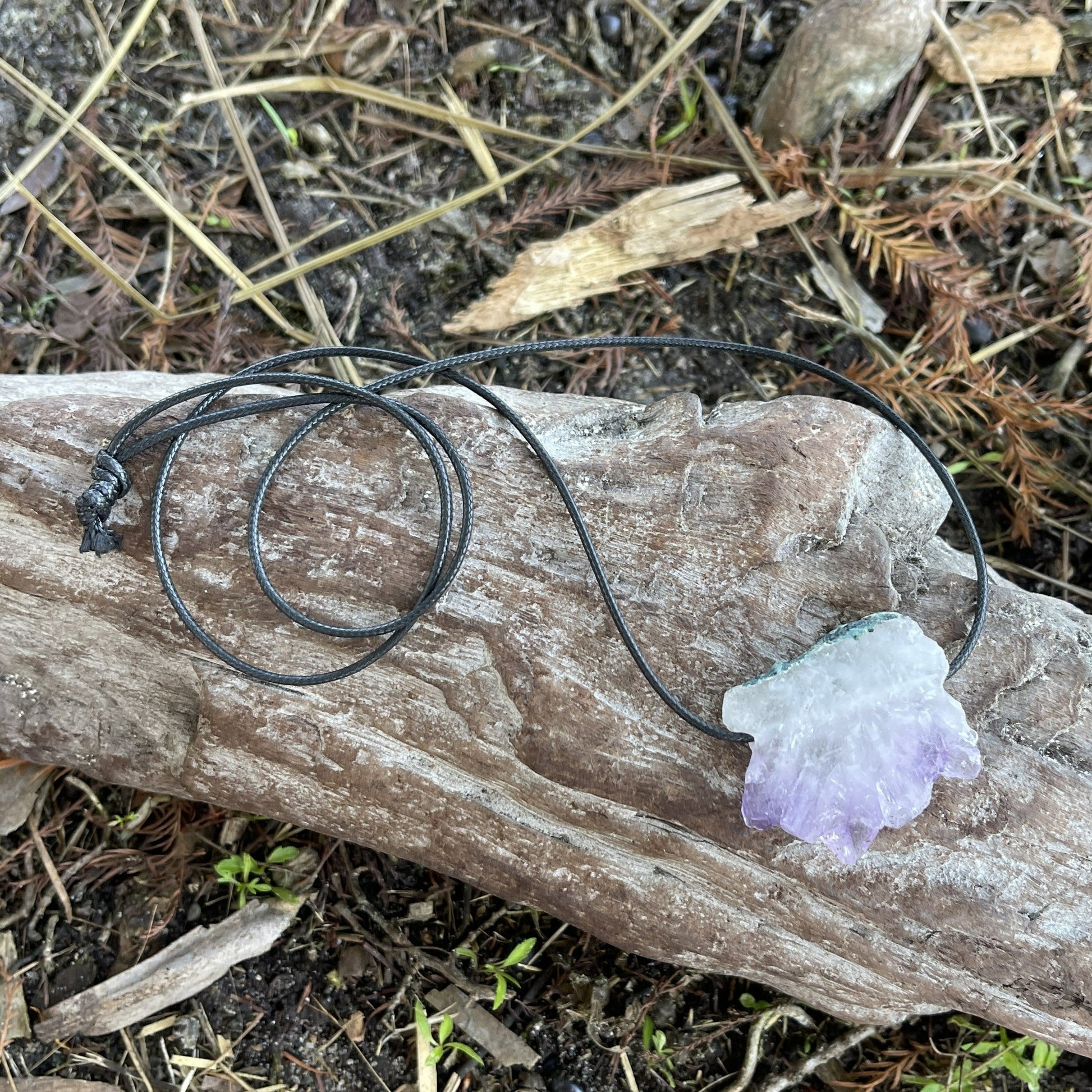 large amethyst necklace