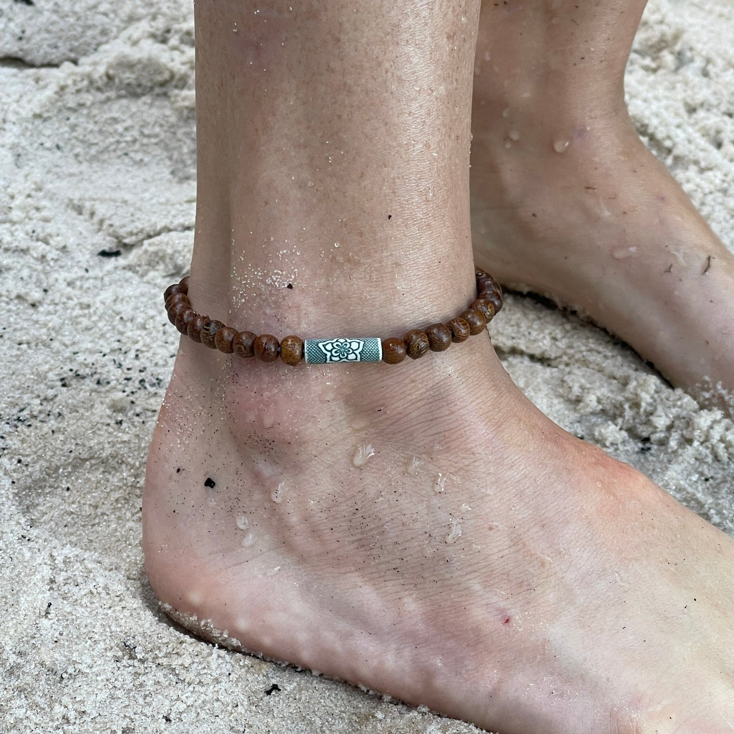 natural stone anklet