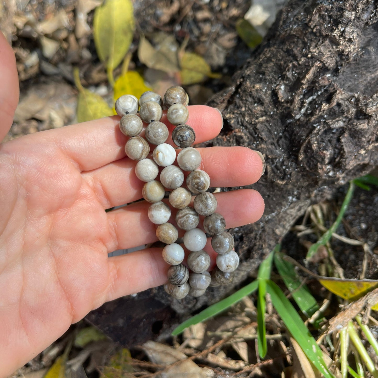 natural stone bead bracelet