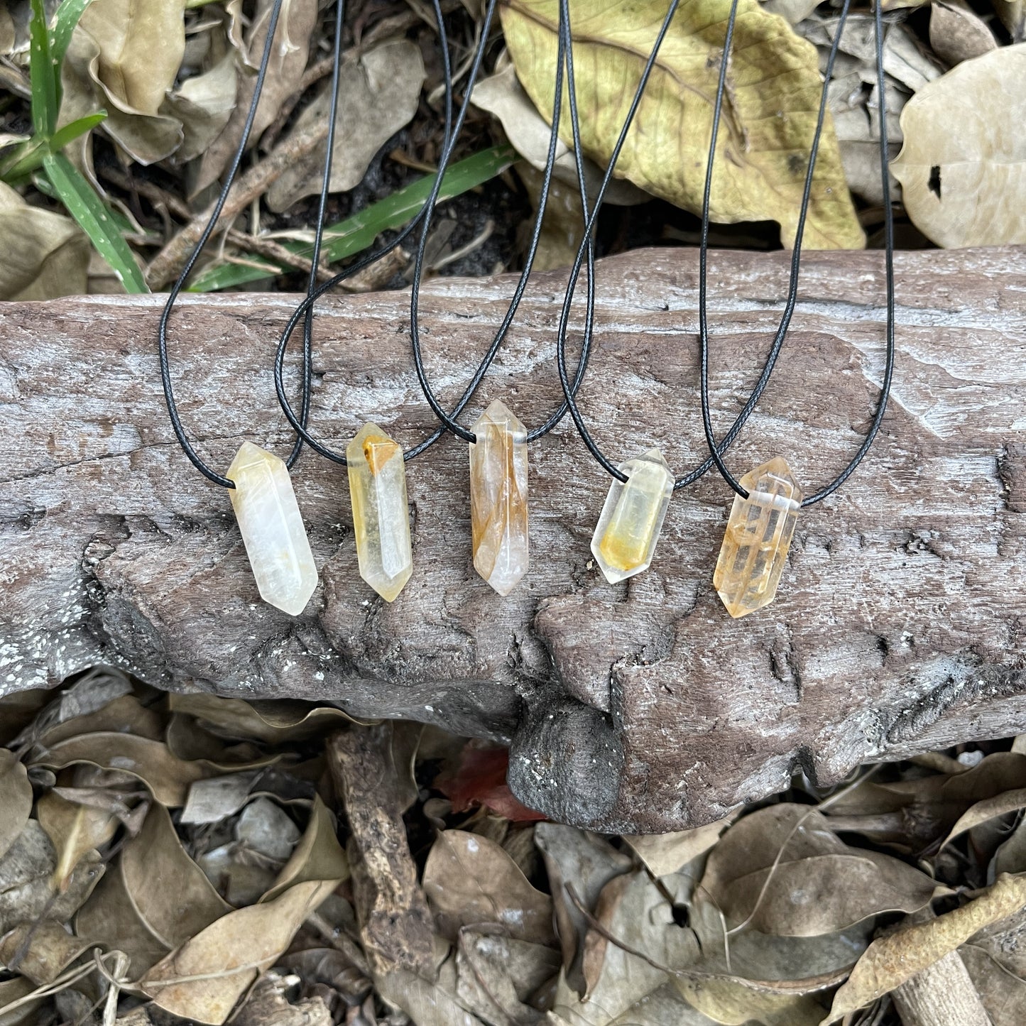 "Woke Spirit" Small Yellow Hematoid Quartz Necklace