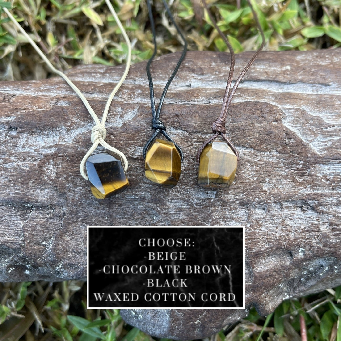 "Ghost In The Dark" Golden Yellow Tiger Eye Pendant Necklace