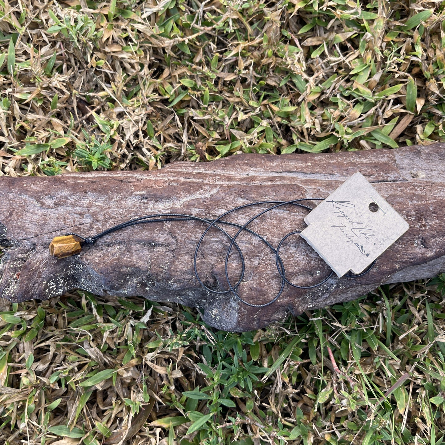 "Ghost In The Dark" Golden Yellow Tiger Eye Pendant Necklace