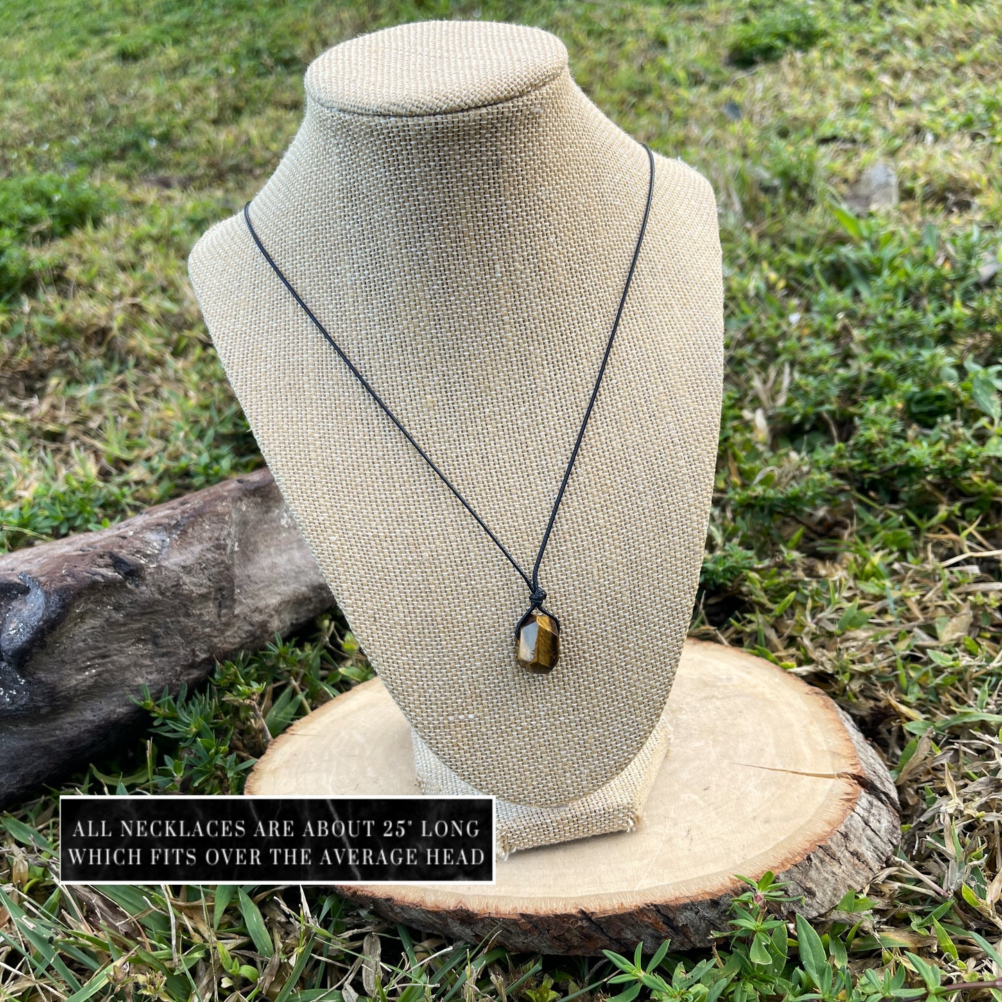 "Ghost In The Dark" Golden Yellow Tiger Eye Pendant Necklace