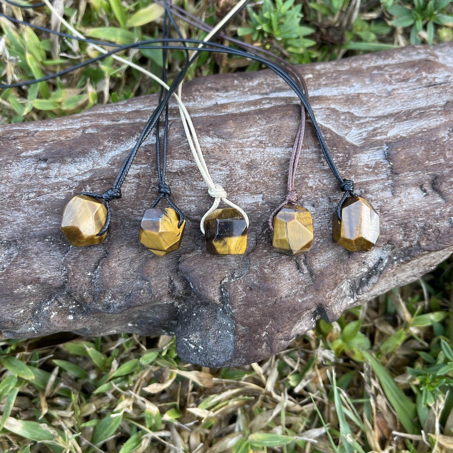 "Ghost In The Dark" Golden Yellow Tiger Eye Pendant Necklace