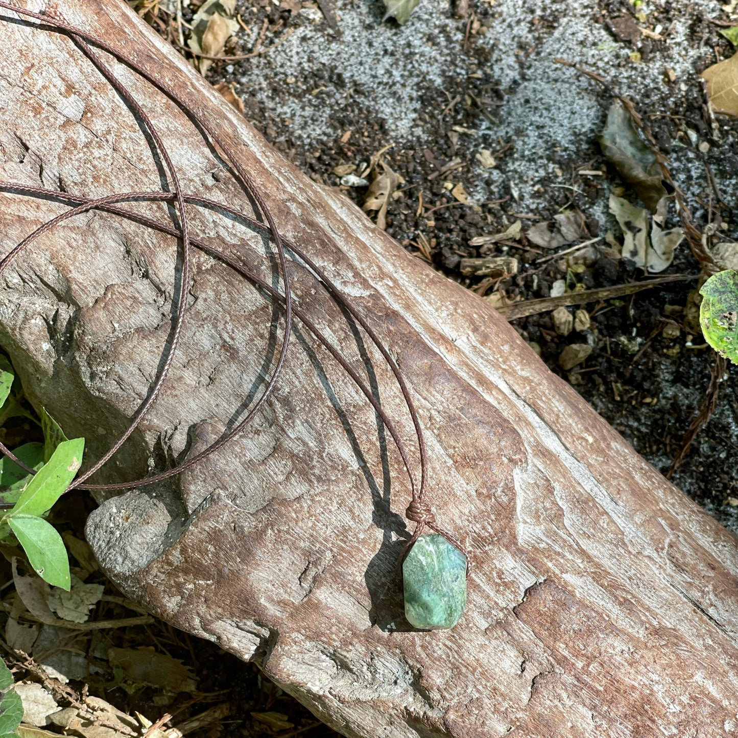 moss agate stone necklace