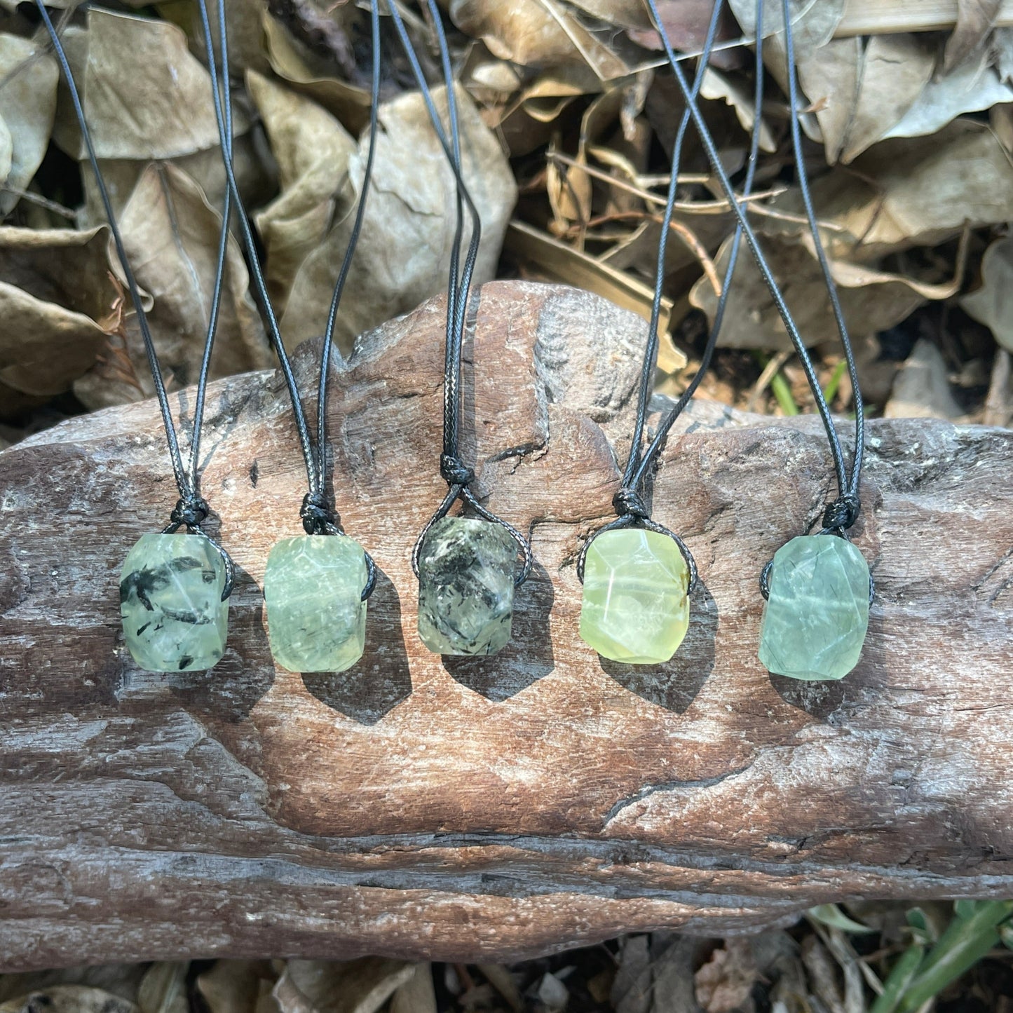 natural green prehnite with epidote