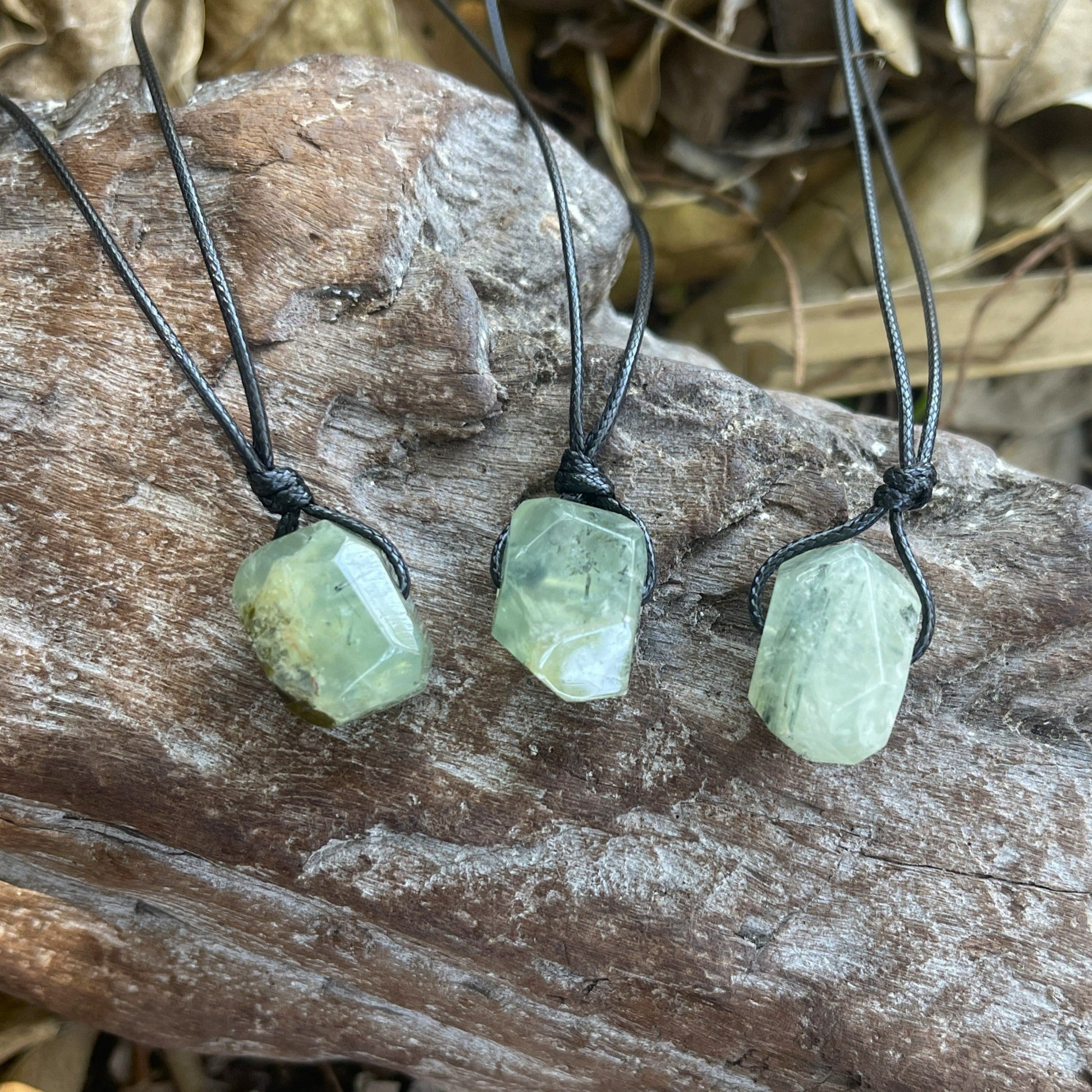 green prehnite necklace