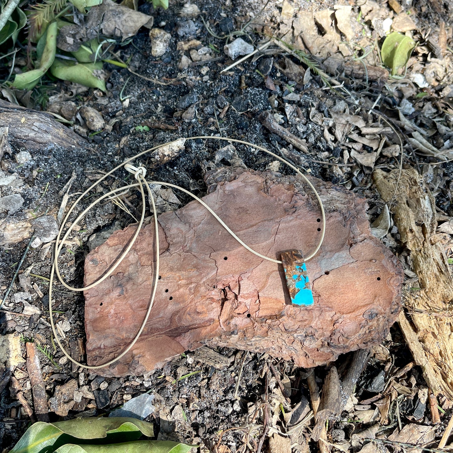 "Pacific Rim" Turquoise Imperial Emperor Stone Pendant Necklace